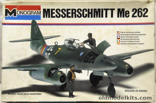 Monogram 1/48 Messerschmitt Me-262  A-1a or A-1B - Decals for 8 Aircraft - White Box Issue, 5410 plastic model kit